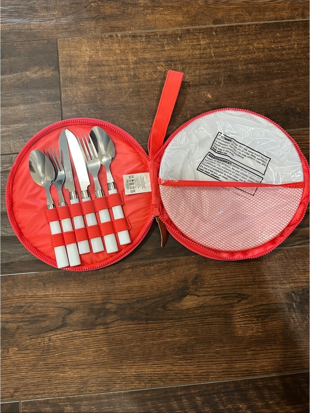 Sunnylife Portable Cutlery Set with Case - Red and Orange Gradient